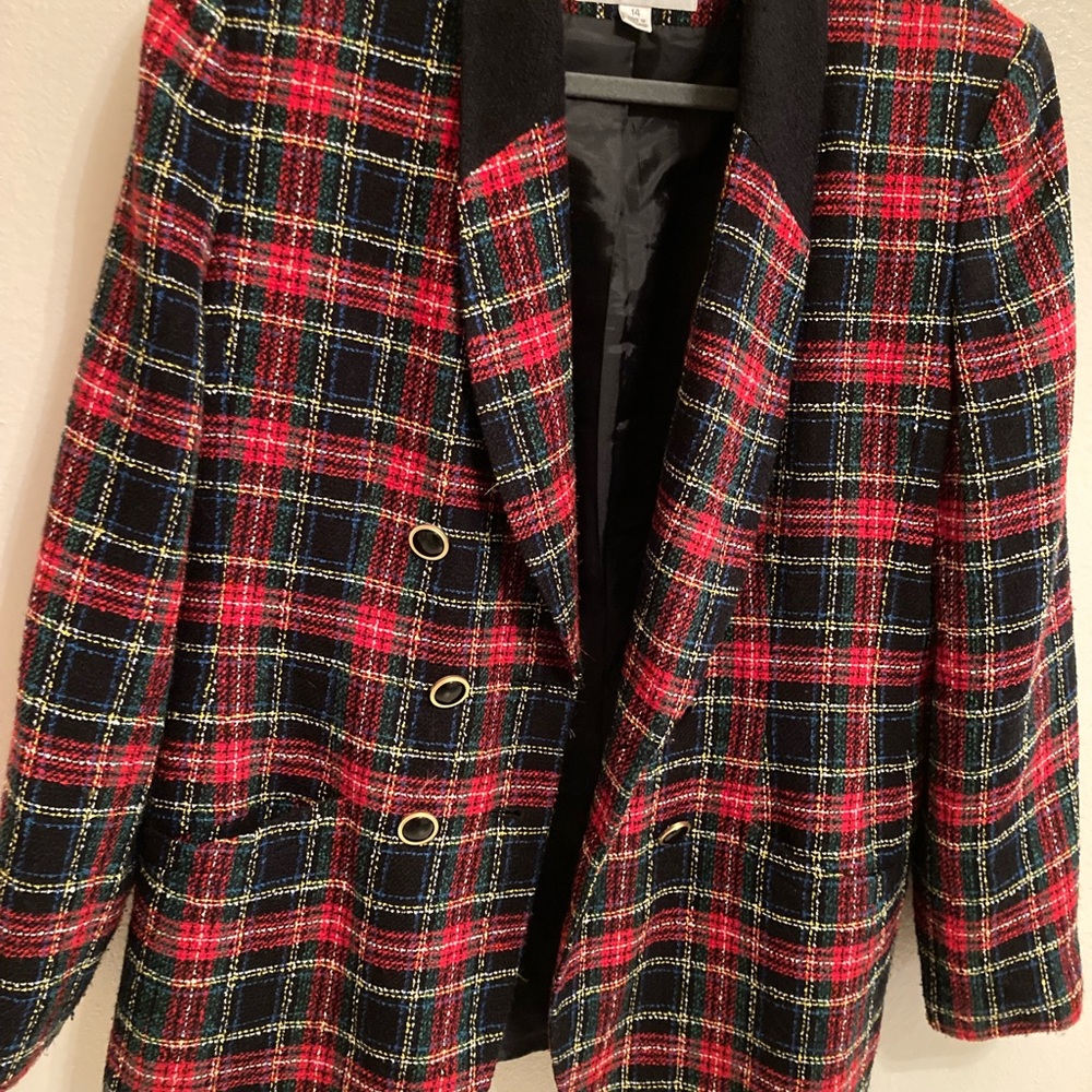 Vintage Executive Collection Plaid Jacket (Perfect Condition)Size 14